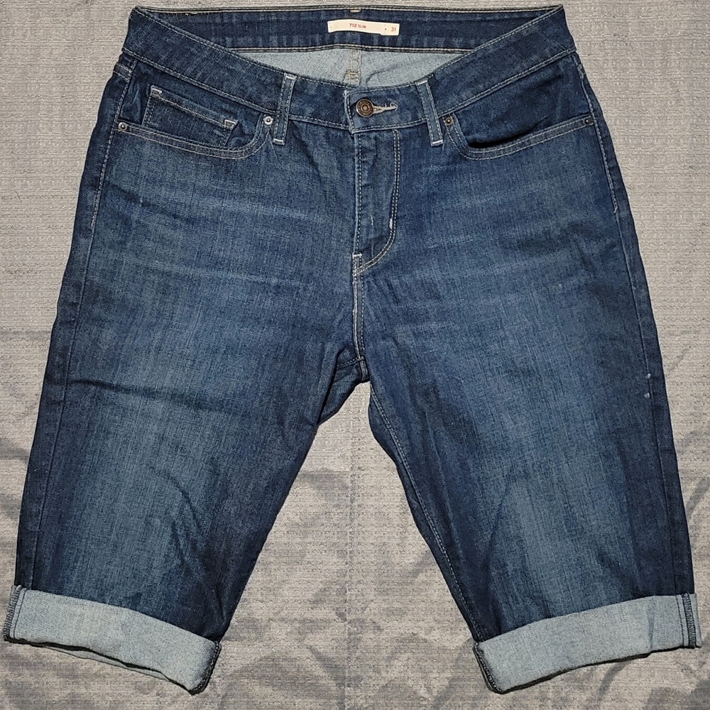 Levi's Blue Denim Women's Bermudas